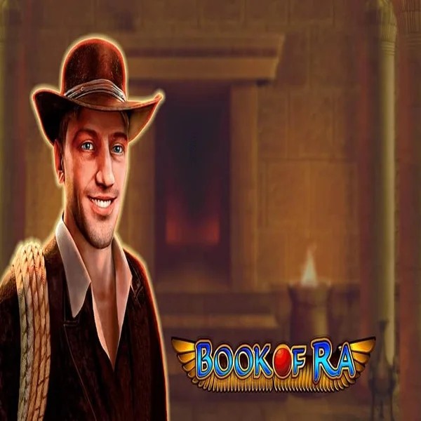 Book of Ra slot logo by Greentube at Trips Casino