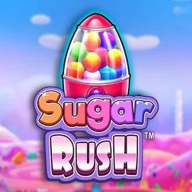 Sugar Rush online game logo by Pragmatic Play on tripscasino.eu